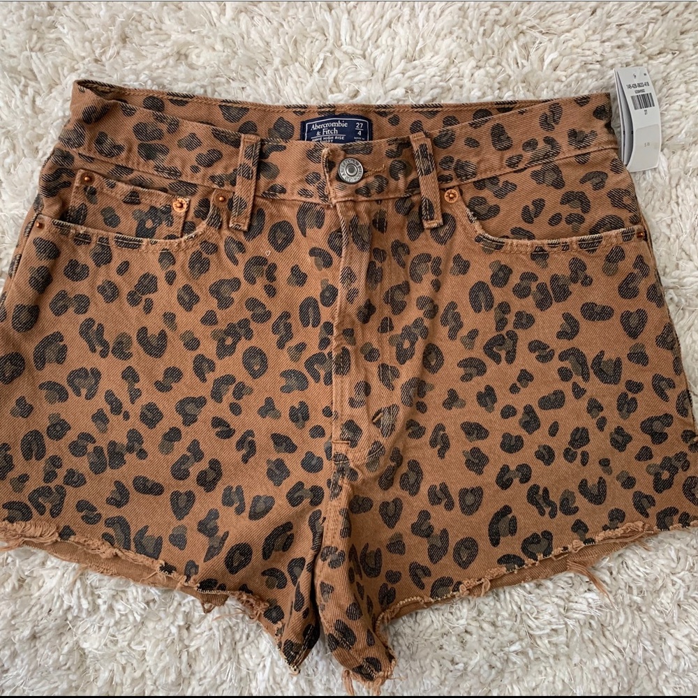 New A&F Leopard Shorts